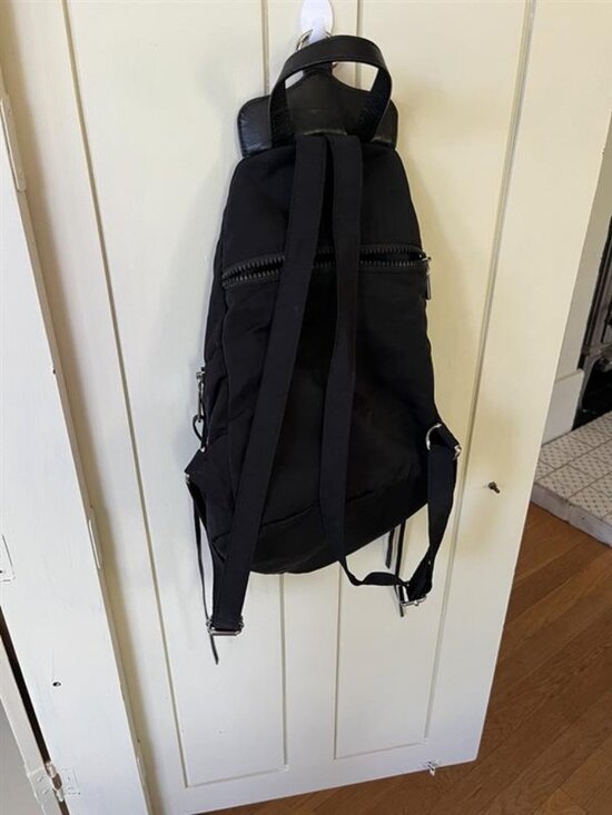 Rebecca Minkoff Small Julian Washed Nylon Backpack in Black main image 7